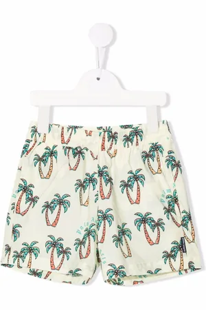 Palm Angels Badeshorts mit Palmen-Print