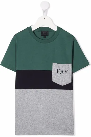 FAY T-Shirt in Colour-Block-Optik