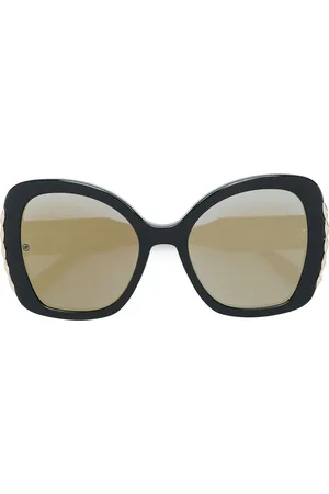 Elie saab Oversized-Sonnenbrille mit eckigen Gläsern
