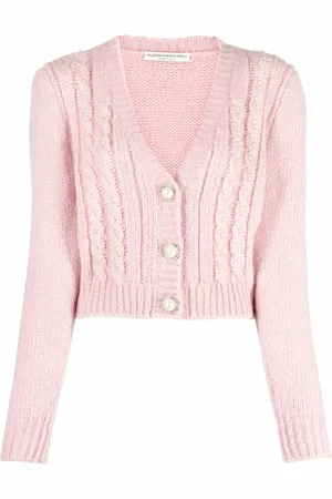 Alessandra Rich Cropped-Cardigan mit V-Ausschnitt