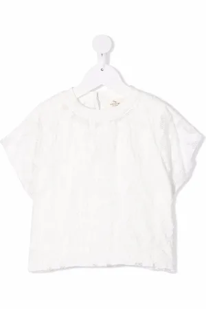Le pandorine T-Shirt aus floraler Spitze