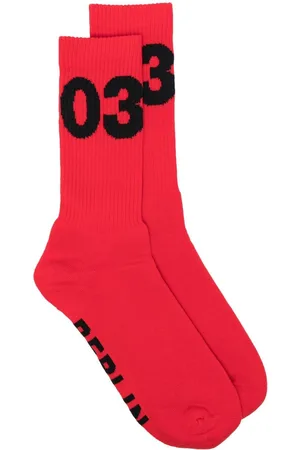 032c Gestrickte Intarsien-Socken