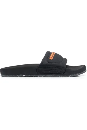Heron Preston Pantoletten mit Logo-Patch