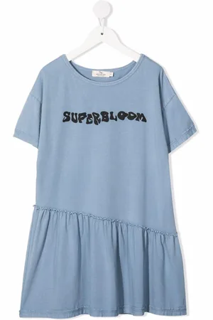 Le pandorine Kleid aus Bio-Baumwolle mit Slogan