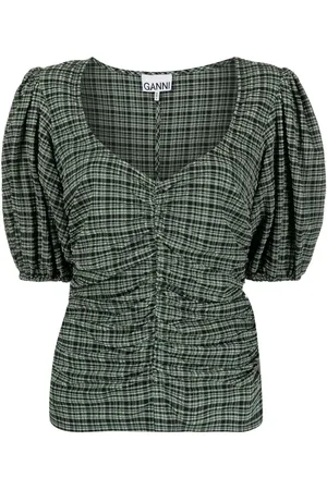 Ganni Geraffte Bluse