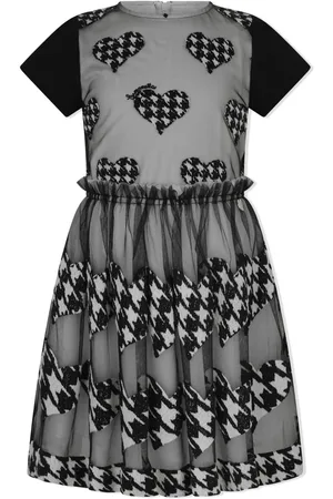 Simonetta Skaterkleid mit Hahnentrittmuster