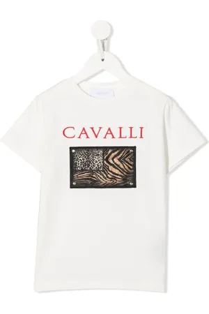 Roberto Cavalli T-Shirt mit Animalier-Patch