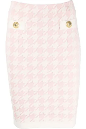 Balmain Minirock mit Hahnentrittmuster