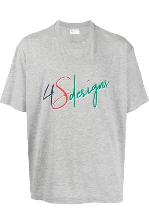 4SDESIGNS T-Shirt mit Logo-Print