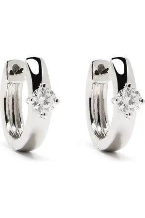 Anita 18kt Weißgoldcreolen mit Diamant