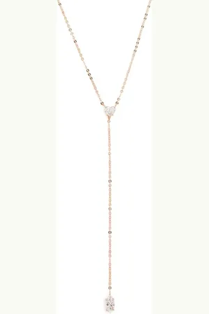 Anita 18kt Rotgold-Lariatkette mit Diamanten