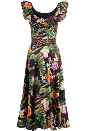 Philipp Plein Maxikleid mit Blumen-Print