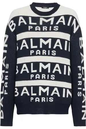 Balmain Strickpullover mit Logo-Print