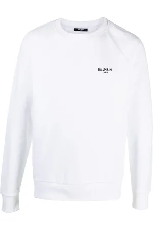Balmain Sweatshirt mit geflocktem Logo