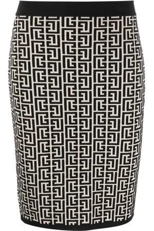 Balmain Minirock mit Monogrammmuster