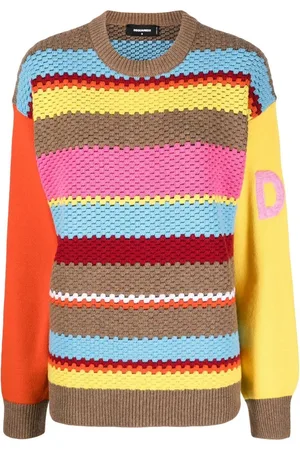 Dsquared2 Gestreifter Pullover aus Grobstrick