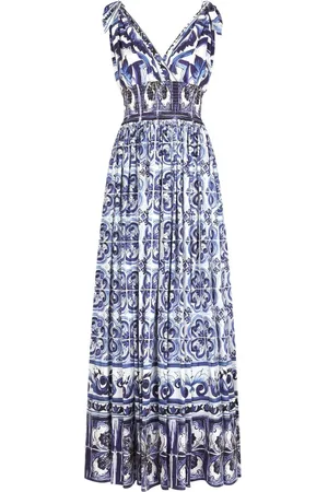 Dolce & Gabbana Maxikleid mit Majolica-Print