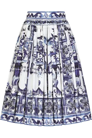 Dolce & Gabbana Midirock mit Majolica-Print