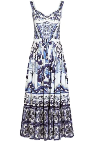 Dolce & Gabbana Maxikleid mit Majolica-Print
