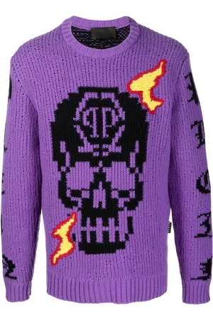 Philipp Plein Pullover mit Totenkopf-Stickerei
