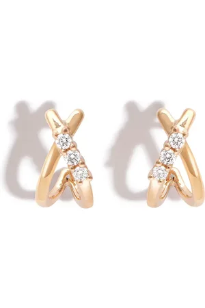Dana Rebecca Designs 14kt Gelbgoldcreolen mit Diamanten