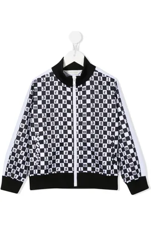 Palm Angels Karierte Jacke mit Logo-Print
