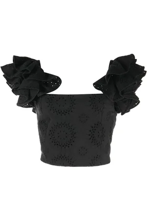 ALICE+OLIVIA Tawny Cropped-Top