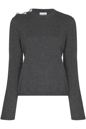 Ganni Pullover mit Kristallknöpfen