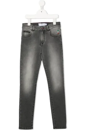 Philipp Plein Halbhohe Hexagon Slim-Fit-Hose