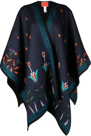 La DoubleJ Poncho mit grafischem Print