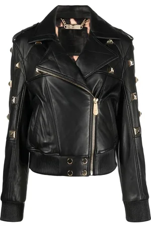 Philipp Plein Lederjacke mit Nieten