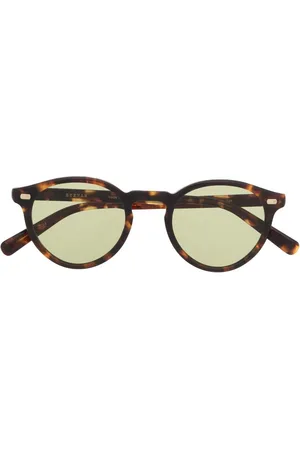 Eyevan 7285 Runde Sonnenbrille in Schildpattoptik