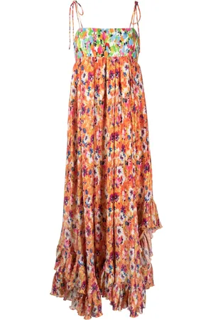 Msgm Maxikleid mit Blumenmuster