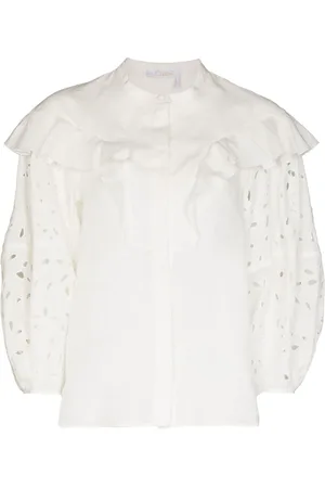 Chloé Bluse mit Lochstickerei
