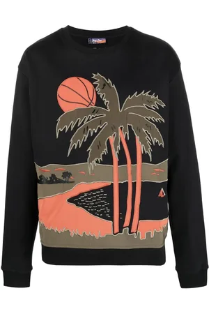 JUST DON Pullover mit Palmen-Print