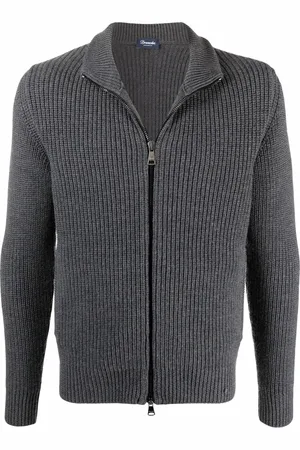 DRUMOHR Cardigan aus Merinowolle mit Reißverschluss