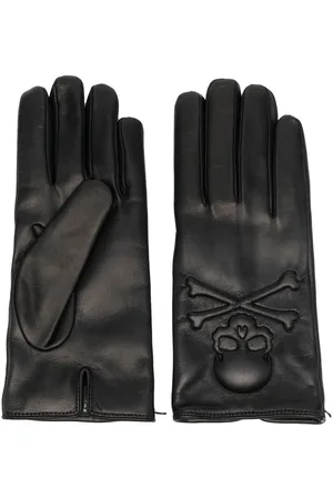 Philipp Plein Lederhandschuhe mit Kaschmirfutter