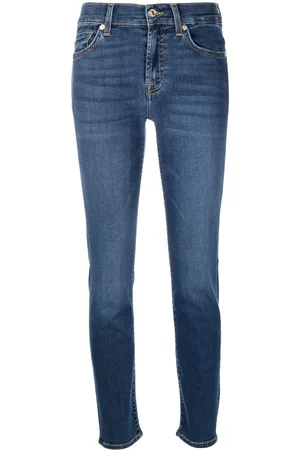 7 for all Mankind Tief sitzende Skinny-Jeans