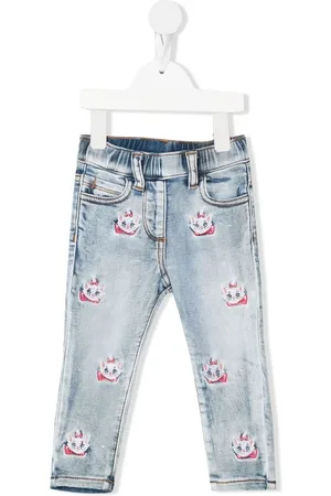 MONNALISA Straight-Leg-Jeans mit Stickerei