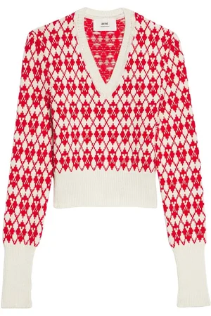 Ami Ami de Coeur Pullover mit Argyle-Muster