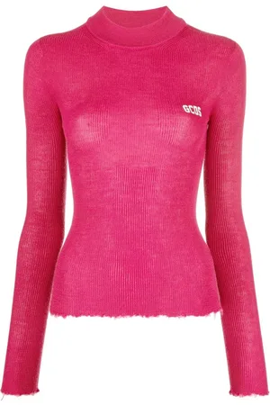 GCDS Gerippter Pullover mit Logo-Print