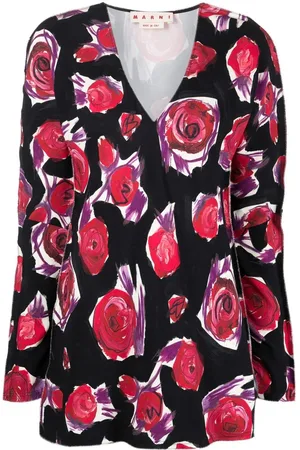 Marni Top mit Rosen-Print