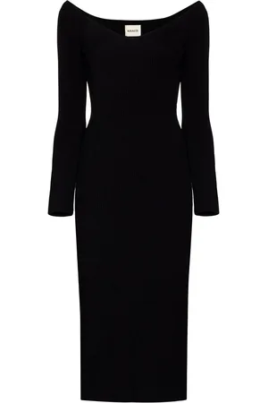 Khaite Geripptes Midikleid