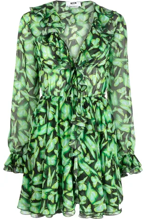 Msgm Minikleid mit Schmetterlingen