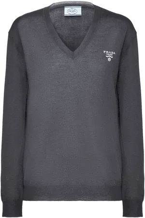 Prada Kaschmirpullover mit V-Ausschnitt