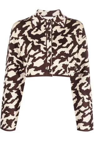 Nanushka Cropped-Jacke mit Animal-Print