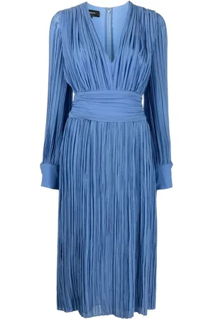 Rochas Plissiertes Midikleid
