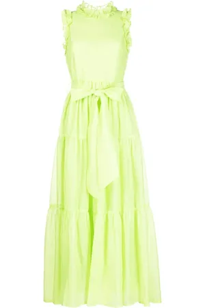Baruni Ruffle-trim belted maxi dress