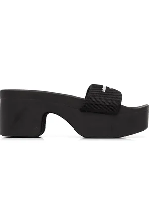 Alexander Wang Pantoletten mit Logo-Print