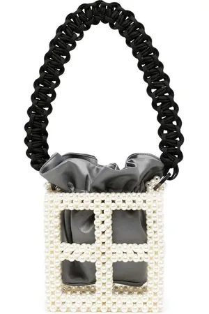 0711 Handtasche mit Perlen